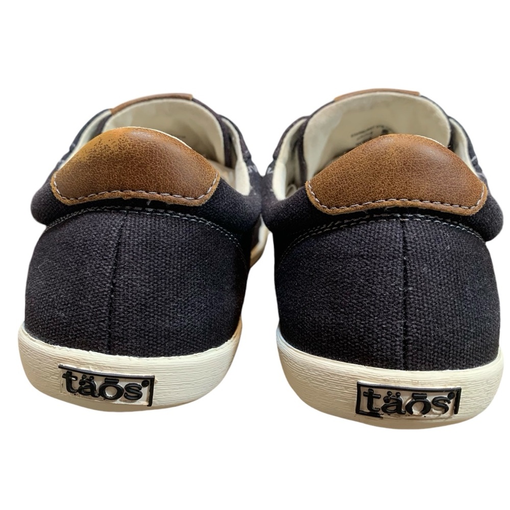 Taos Star Black/Charcoal Canvas Sneaker 8.5 Lace Up Low Top Casual Comfort Shoes - Picture 3 of 16